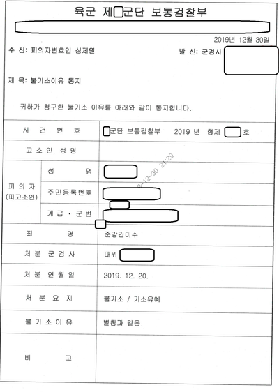 기소유예가 어렵다던 준강간, 죄명 변경 후 기소유예 관련 결정문 일부
